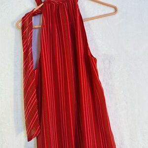 Banana Republic Red Chain Pattern Dress